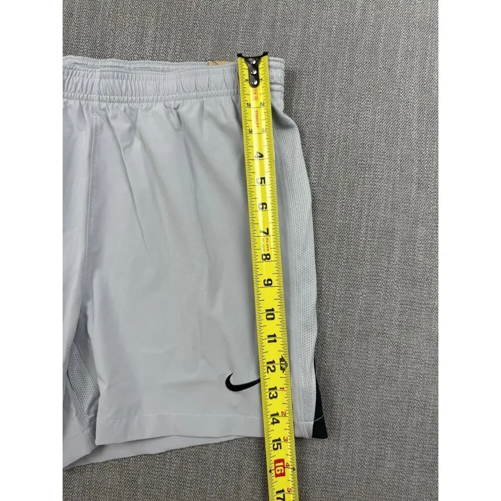Nike Dri-FIT Women’s Soccer Shorts Gray Black Standard Fit Medium NWT